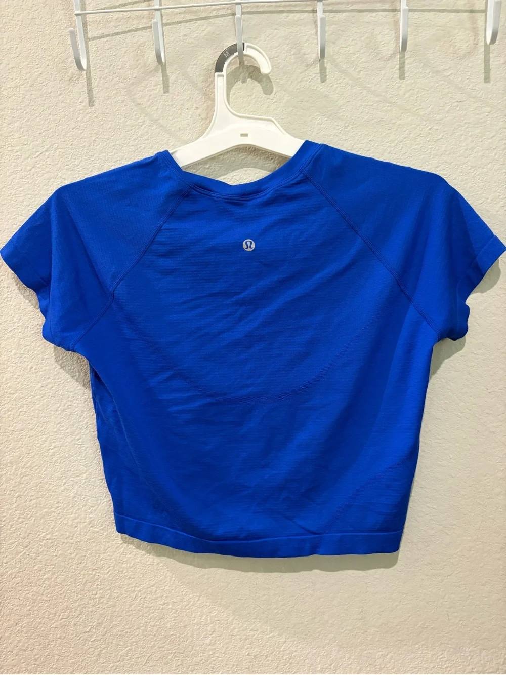 lululemon athletica Electric Blue Crop Crewneck Top
